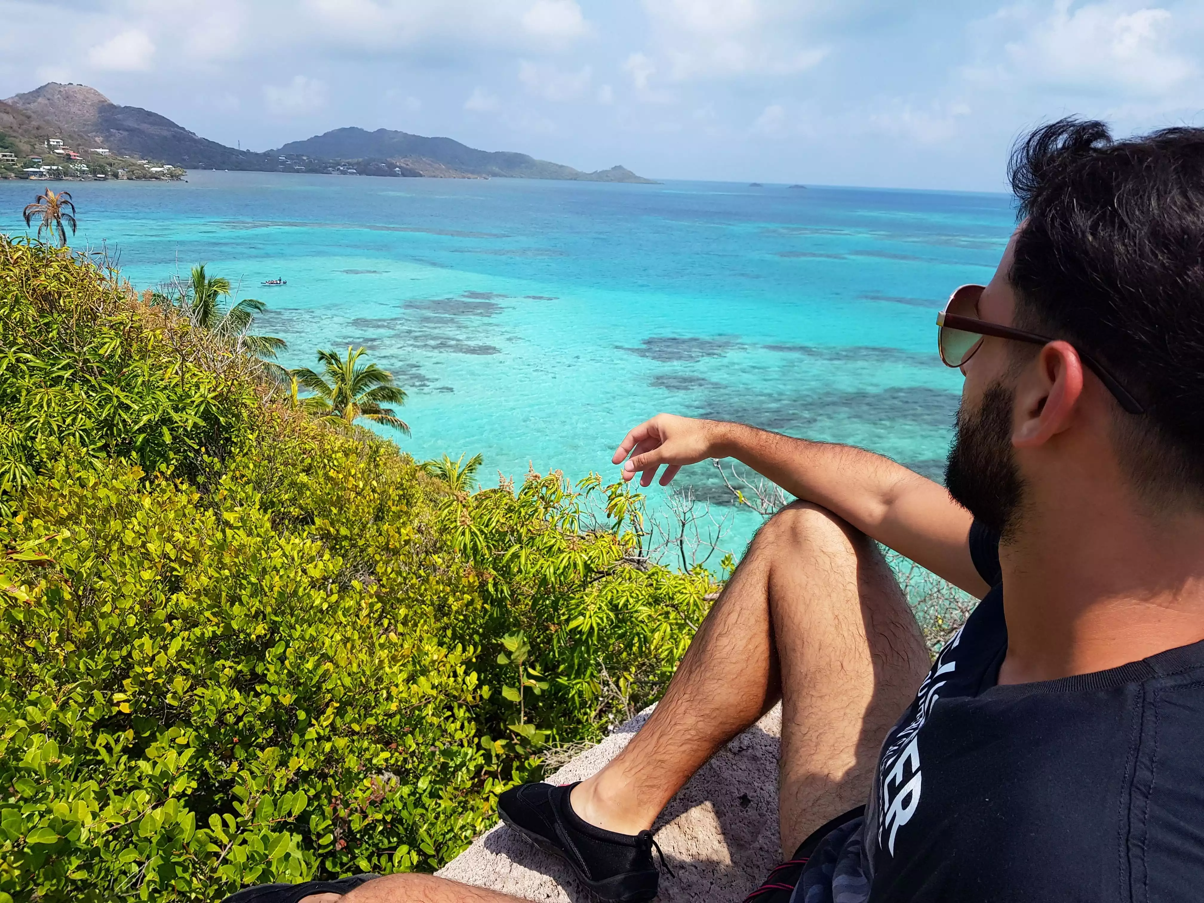 Vista desde el punto más alto del Cayo Cangrejo, Isla de Providencia, Colombia.